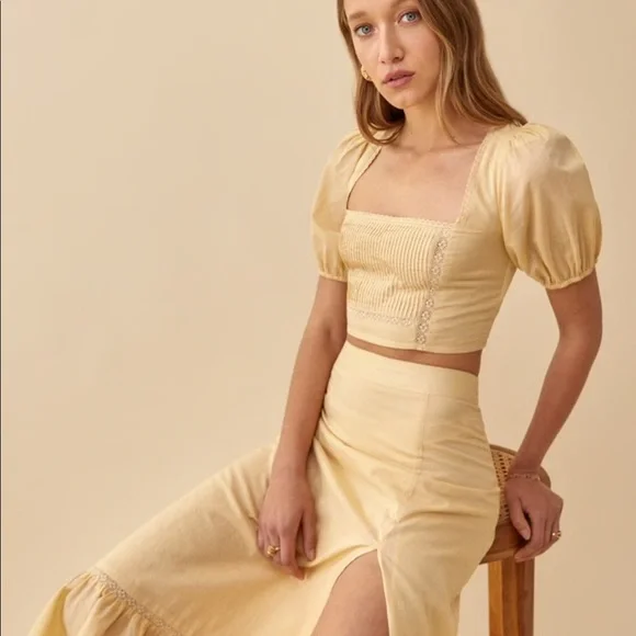 Reformation Cilantro Two Piece in Parmesan - Picture 3 of 3